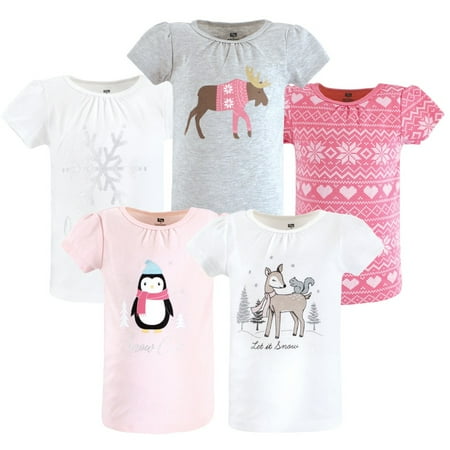 Hudson Baby Infant and Toddler Girl Short Sleeve T-Shirts Girl Winter Animals 4 Toddler
Hudson Baby Infant and Toddler Girl Short Sleeve T-Shirts Girl Winter Animals 4 Toddler