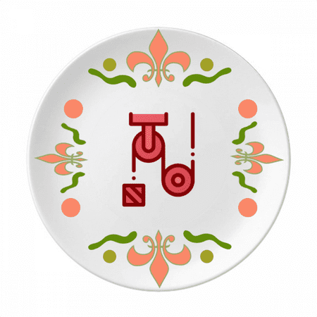 Pulley Tensile Force Experiment Flower Ceramics Plate Tableware Dinner Dish