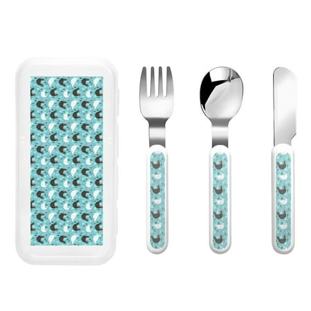 Gaeub Lovely Roosters Print 3-Piece Children Knife Spoon Fork Set Stainless Steel Child Flatware Set Kids Utensils Set with Case for Lunch Box (Fork Spoon Knife Combo)
Gaeub Lovely Roosters Print 3-Piece Children Knife Spoon Fork Set Stainless Steel Child Flatware Set Kids Utensils Set with Case for Lunch Box (Fork Spoon Knife Combo)