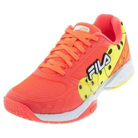 Fila Women`s Volley Zone Pickleball Shoes Fiery Coral and White ( 9 )