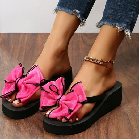 〖Yilirongyumm〗 Hot Pink 39 Slippers For Women Outer Fashion Ladies Wedge Flops Flip Clip-Toe Wear Cloth Slippers Bow Women s Slipper
〖Yilirongyumm〗 Hot Pink 39 Slippers For Women Outer Fashion Ladies Wedge Flops Flip Clip-Toe Wear Cloth Slippers Bow Women s Slipper