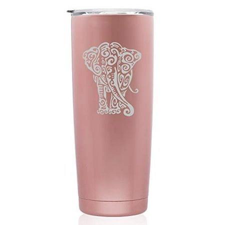 Rose Gold Double Wall Vacuum Insulated Stainless Steel Tumbler Travel Mug Tribal Elephant (Skinny 20 oz)
Rose Gold Double Wall Vacuum Insulated Stainless Steel Tumbler Travel Mug Tribal Elephant (Skinny 20 oz)