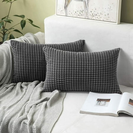 MIULEE Pack of 2 Lumbar Pillow Covers Super Soft Corduroy Decorative Throw Pillows Grey Couch Home Decor for Cushion Sofa Bedroom Living Room 16x16
MIULEE Pack of 2 Lumbar Pillow Covers Super Soft Corduroy Decorative Throw Pillows Grey Couch Home Decor for Cushion Sofa Bedroom Living Room 16x16