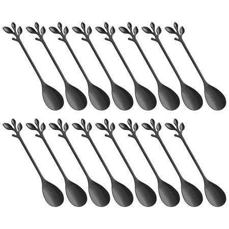 Coffee Spoons Set Espresso Spoons for Dessert Tea Stainless Steel Stirring & Mixing Spoon- Leaf Spoons Set of 16 Black
Coffee Spoons Set Espresso Spoons for Dessert Tea Stainless Steel Stirring & Mixing Spoon- Leaf Spoons Set of 16 Black