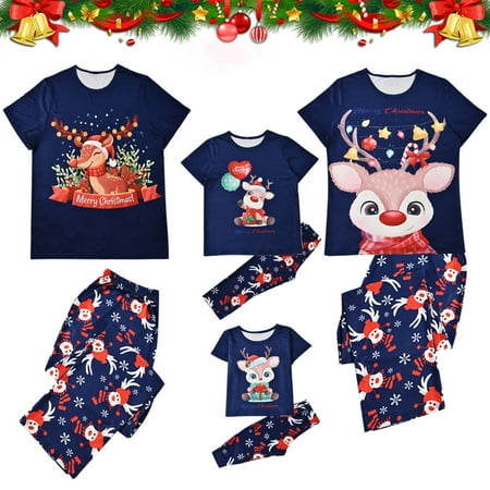 Herrnalise Christmas Men Dad Printed Blouse Short Sleeve Tops+Pants Xmas Family Matching Pajamas Set Family Christmas Clothes
Herrnalise Christmas Men Dad Printed Blouse Short Sleeve Tops+Pants Xmas Family Matching Pajamas Set Family Christmas Clothes