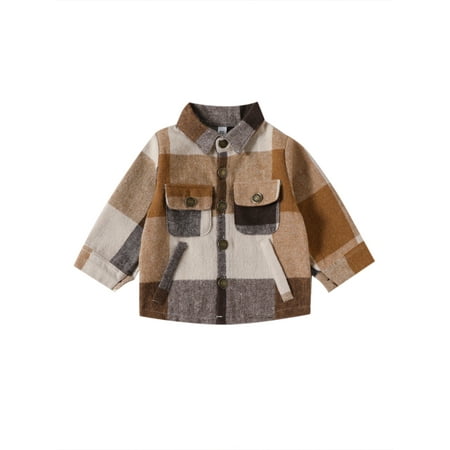 Wallarenear Baby Boy Girl Flannel Jacket Plaid Coat Button Down Kids Fall Winter Outerwear
Wallarenear Baby Boy Girl Flannel Jacket Plaid Coat Button Down Kids Fall Winter Outerwear