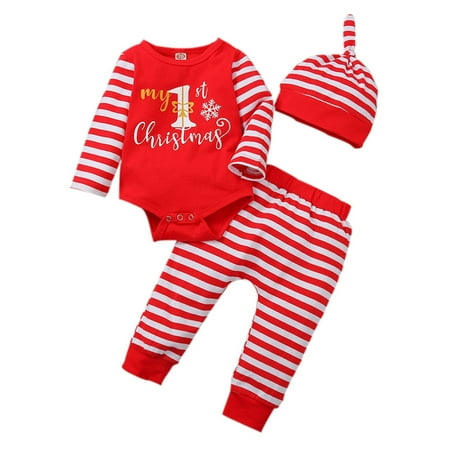 Aompmsdx Baby Christmas Cartoon Print Patchwork Romper Bodysuit+Striped Pants Set Christmas Jeans
Aompmsdx Baby Christmas Cartoon Print Patchwork Romper Bodysuit+Striped Pants Set Christmas Jeans