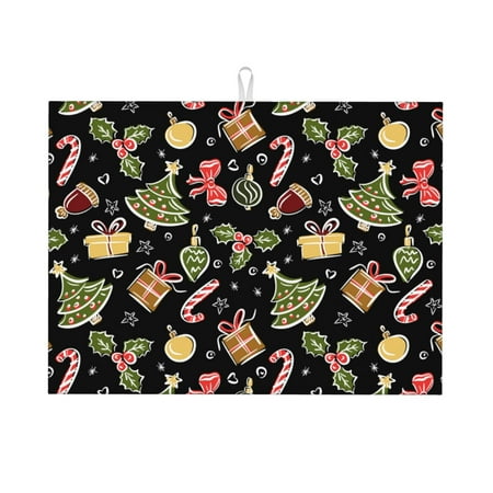 Qekee Christmas Tree Decoration Print Dish Drying Mat Dishes Drainer Mat for Kitchen Counter Microfiber Absorbent Dish Draining Reusable Washable Draining Racks Extra Large 18 x24
Qekee Christmas Tree Decoration Print Dish Drying Mat Dishes Drainer Mat for Kitchen Counter Microfiber Absorbent Dish Draining Reusable Washable Draining Racks Extra Large 18 x24