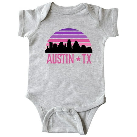 Inktastic Austin Texas Retro Sunset Skyline Gift Baby Girl Bodysuit