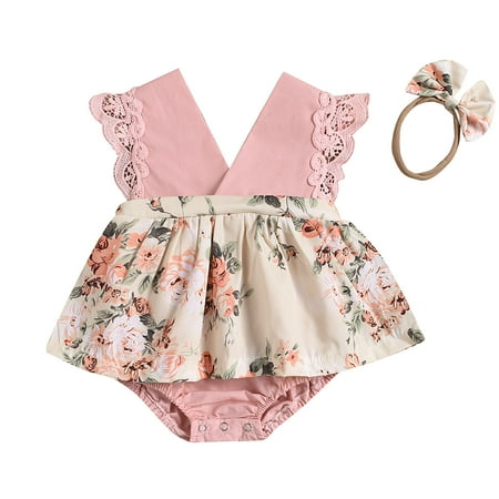 Mikilon Toddler Baby Girls Outfits V-neck Clothes Cute Flowers Romper Short Skirt Suit Infant Clothes for Baby Girl 3-6 Months Pink on Clearance
Mikilon Toddler Baby Girls Outfits V-neck Clothes Cute Flowers Romper Short Skirt Suit Infant Clothes for Baby Girl 3-6 Months Pink on Clearance