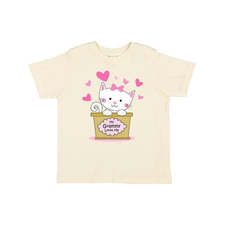 Inktastic Kitty Grammy Loves Me Gift Toddler Toddler Girl T-Shirt