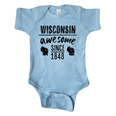 Inktastic Wisconsin Awesome Since 1848 Gift Baby Boy or Baby Girl Bodysuit