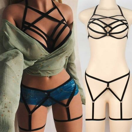 DENGDENG Babydoll Lingerie for Women Halter Strappy Criss Cross Lingerie Set
DENGDENG Babydoll Lingerie for Women Halter Strappy Criss Cross Lingerie Set