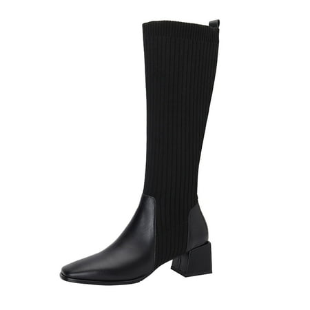 ZIZOCWA Womens Loafers Size 9 Womens Wide Calf Rain Boots Size 7 Women Mid Calf Boots Autumn And Winter Fashion Stretch Knitted Leather Stitching Simple Pure Color Comfortable Square Toe Square Heel
ZIZOCWA Womens Loafers Size 9 Womens Wide Calf Rain Boots Size 7 Women Mid Calf Boots Autumn And Winter Fashion Stretch Knitted Leather Stitching Simple Pure Color Comfortable Square Toe Square Heel