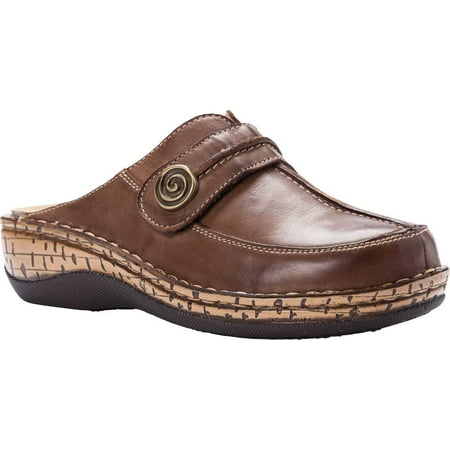 Women s Propet Jana Clog Brown Full Grain Leather 9.5 2E