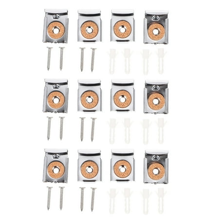 12Pcs Mirror Mounting Clips Mirror Wall Clips with Hollow Wall Anchors and Screws
12Pcs Mirror Mounting Clips Mirror Wall Clips with Hollow Wall Anchors and Screws