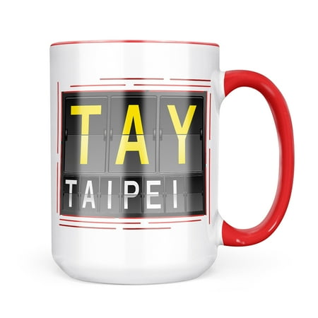 Neonblond TAY Airport Code for Taipei Mug gift for Coffee Tea lovers