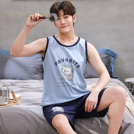 QWZNDZGR Summer 100% Cotton Cartoon Print Couple Pajama Set Pyjamas Kawaii Sleep Lounge Sleeveless Red Sleepwear Suits Pajamas for Lovers
QWZNDZGR Summer 100% Cotton Cartoon Print Couple Pajama Set Pyjamas Kawaii Sleep Lounge Sleeveless Red Sleepwear Suits Pajamas for Lovers
