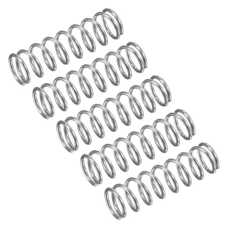 Compression Spring 5 Pack 304 Stainless Steel 9mm OD 1mm Wire 30mm Length