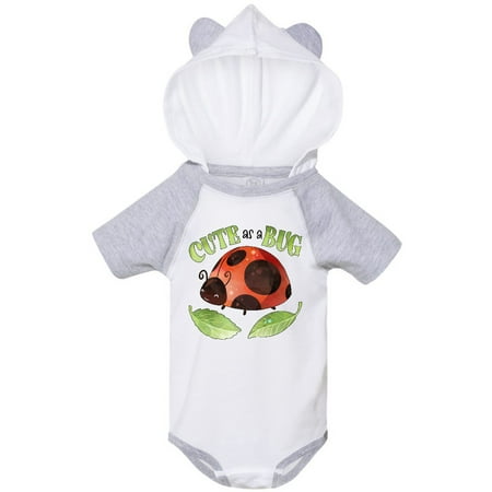 Inktastic Cute as a Bug- Ladybug Gift Baby Boy or Baby Girl Bodysuit