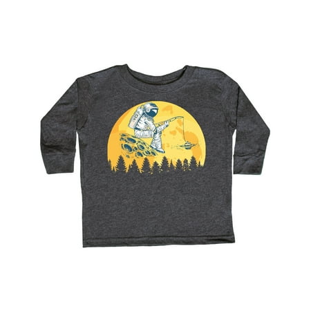 Inktastic Astronaut Fishing on Moon Gift Toddler Boy or Toddler Girl Long Sleeve T-Shirt