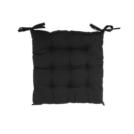 Maison Concepts Polyester Tufted Chairpad (18 X 18) (Black) - Set of 2