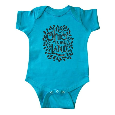 Inktastic Ohio is my Land Hand Lettered Gift Baby Boy or Baby Girl Bodysuit