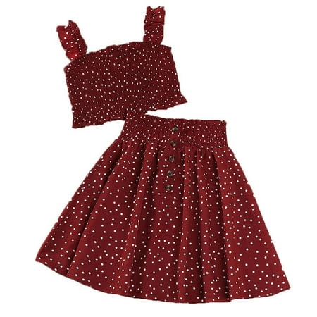 Kids Toddler Girls Sleeveless Vest Elastic Waist Tops Polka Dot Print Skirt Outfits Set 2PCS Sweat Suits for Teen Girls 3-6 Month Girl Clothes
Kids Toddler Girls Sleeveless Vest Elastic Waist Tops Polka Dot Print Skirt Outfits Set 2PCS Sweat Suits for Teen Girls 3-6 Month Girl Clothes