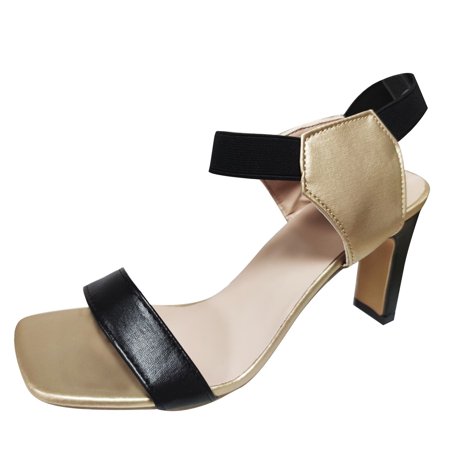 Womens Sandals Ladies Shoes Summer Sandals Fashion Elastic Band High Heel Chunky Heel Sandals Women S Sandals Pu Gold 40
Womens Sandals Ladies Shoes Summer Sandals Fashion Elastic Band High Heel Chunky Heel Sandals Women S Sandals Pu Gold 40