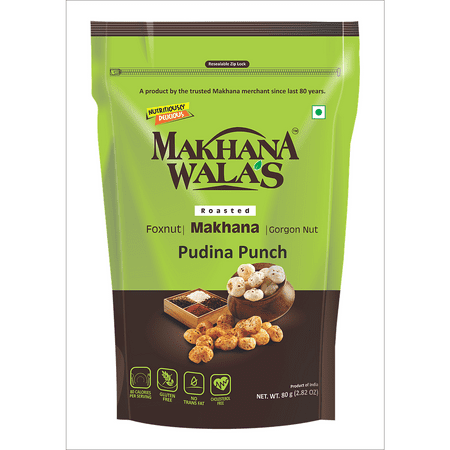 Pack Of 3 - Makhana Walas Roasted Makhana Pudina Punch - 60 Gm (2 Oz)
