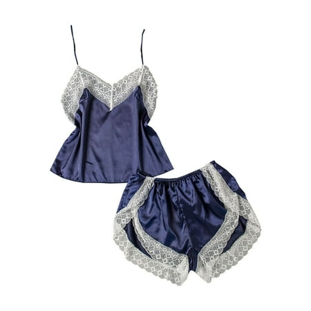 Yedhsi Womens Sleepwear Lace Pajamas Cami PJS Set Pajama Set for Women
