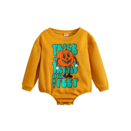 Emmababy Newborn Girls Halloween Crewneck Long Sleeve Letter Pumpkin Print Romper
Emmababy Newborn Girls Halloween Crewneck Long Sleeve Letter Pumpkin Print Romper