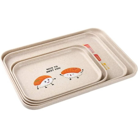 LANGM Unbreakable Wheat Straw Serving Trays Fast Food Tray Durable 4pcs Set Cafeteria Tableware Fruit Plates
LANGM Unbreakable Wheat Straw Serving Trays Fast Food Tray Durable 4pcs Set Cafeteria Tableware Fruit Plates
