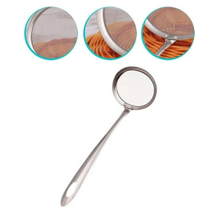 Stainless Steel Colander Filter Oil Spoon Fine Mesh Soybean Milk Oil Surface Powder Sieve Drainer 
Stainless Steel Colander Filter Oil Spoon Fine Mesh Soybean Milk Oil Surface Powder Sieve Drainer