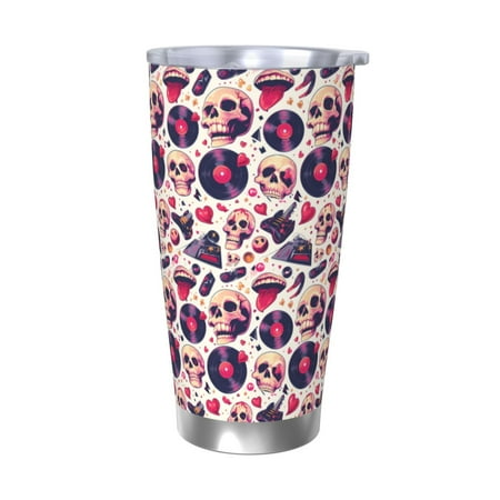 Logiee Skull lips record Guitar Print 20OZ Car Cup with Lid Stainless Steel Vacuum Insulated Double Wall Travel Tumbler Durable Insulated Coffee Mug Thermal Cup with Straw-Without Straw
Logiee Skull lips record Guitar Print 20OZ Car Cup with Lid Stainless Steel Vacuum Insulated Double Wall Travel Tumbler Durable Insulated Coffee Mug Thermal Cup with Straw-Without Straw