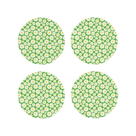 Drink Coasters Set of 4 Daisies Flowers Green Leather Coasters for Coffee Table Protector Heat Resistant Cute Coasters for Home Decor Housewarming Gifts Bar Kitchen 4 Inch Round Shape
Drink Coasters Set of 4 Daisies Flowers Green Leather Coasters for Coffee Table Protector Heat Resistant Cute Coasters for Home Decor Housewarming Gifts Bar Kitchen 4 Inch Round Shape