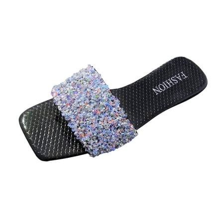 Daznico Womens Sandals Ladies Summer Leather Sequin Decoration Square Toe Open Toe Flat Slippers ( White 10 )
Daznico Womens Sandals Ladies Summer Leather Sequin Decoration Square Toe Open Toe Flat Slippers ( White 10 )