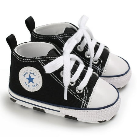 Toddler High Top Sneakers Soft Sole Non-slip Lace Up Canvas Shoes Newborn Infant First Walkers Crib Shoes For Baby Girls And Boys
Toddler High Top Sneakers Soft Sole Non-slip Lace Up Canvas Shoes Newborn Infant First Walkers Crib Shoes For Baby Girls And Boys