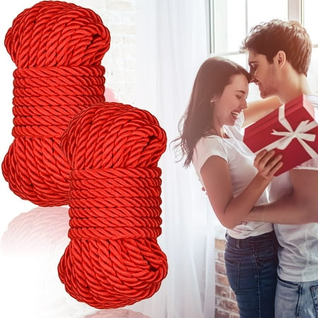 Braided Twisted Silk Ropes 8mm Diameter Soft Solid Braided Twisted Ropes Decorative Twisted Satin Shiny Cord Rope for All Purpose and DIY Craft (Red 2 Piece)
Braided Twisted Silk Ropes 8mm Diameter Soft Solid Braided Twisted Ropes Decorative Twisted Satin Shiny Cord Rope for All Purpose and DIY Craft (Red 2 Piece)