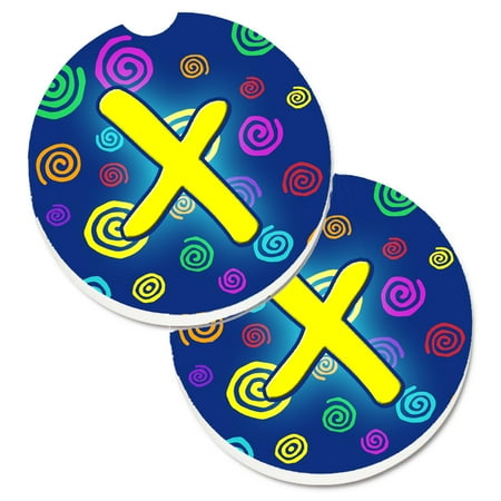 Carolines Treasures CJ1011-XCARC Letter X Initial Monogram - Blue Swirls Set of 2 Cup Holder Car Coasters Large
Carolines Treasures CJ1011-XCARC Letter X Initial Monogram - Blue Swirls Set of 2 Cup Holder Car Coasters Large