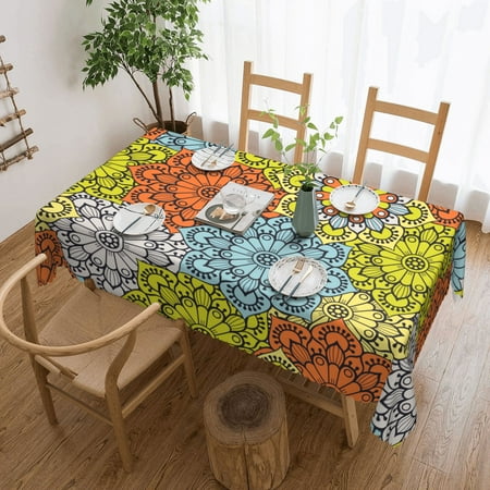 Tablecloth Ethnic Pattern Background Table Cloth For Rectangle Tables Waterproof Resistant Picnic Table Covers For Kitchen Dining/Party(54x72in)
Tablecloth Ethnic Pattern Background Table Cloth For Rectangle Tables Waterproof Resistant Picnic Table Covers For Kitchen Dining/Party(54x72in)