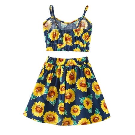 Chaoren Skirt Sling Loose Children Girls Sunflower Print Tops Skirt Suit for Daily Wear
Chaoren Skirt Sling Loose Children Girls Sunflower Print Tops Skirt Suit for Daily Wear