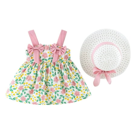 Kids Designer Dresses Baby Girls 6M-3Y Sleeveless Bowknot Floral Printed Suspenders Princess Dress Hat Set Roses And Dress
Kids Designer Dresses Baby Girls 6M-3Y Sleeveless Bowknot Floral Printed Suspenders Princess Dress Hat Set Roses And Dress