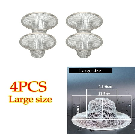 Kitchen Sink Strainer Stainless Steel Sink Bathroom Hair Catcher Shower Plug Hole Cover Bathtub Drain Cover for Kitchen Bathroom(Large 4PCS)
Kitchen Sink Strainer Stainless Steel Sink Bathroom Hair Catcher Shower Plug Hole Cover Bathtub Drain Cover for Kitchen Bathroom(Large 4PCS)