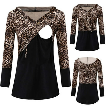 Pregnant Gifts For First Time Mom Pregnant Women Clothes Long Sleeve Leopard-print Stitching Maternity Top
Pregnant Gifts For First Time Mom Pregnant Women Clothes Long Sleeve Leopard-print Stitching Maternity Top