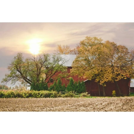 My Red Barn Stretched Canvas - Kelly Poynter (12 x 18)