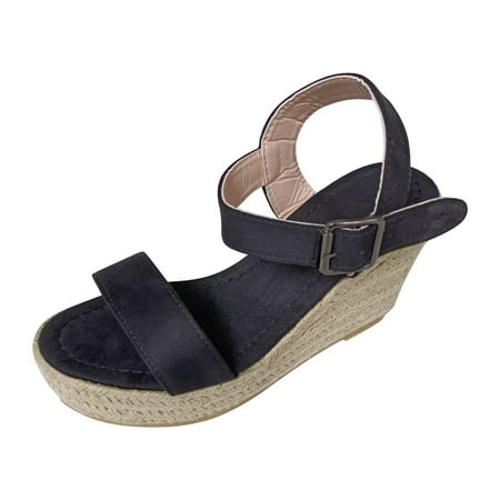 Women Summer Large Size Wedge Buckle Belt Open Toe Slope Heel Weaving Sandals Yutnsbel
Women Summer Large Size Wedge Buckle Belt Open Toe Slope Heel Weaving Sandals Yutnsbel