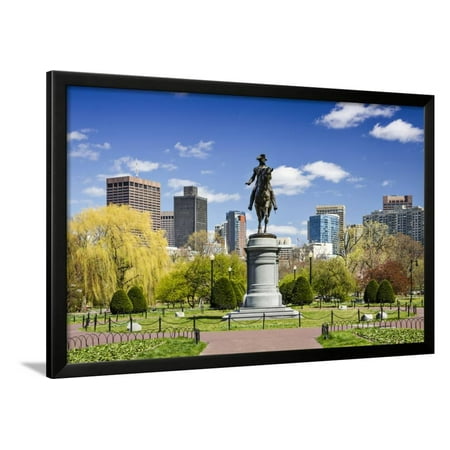 Boston, Massachusetts at the Public Garden in the Spring Time. Framed Print Wall Art By SeanPavonePhoto