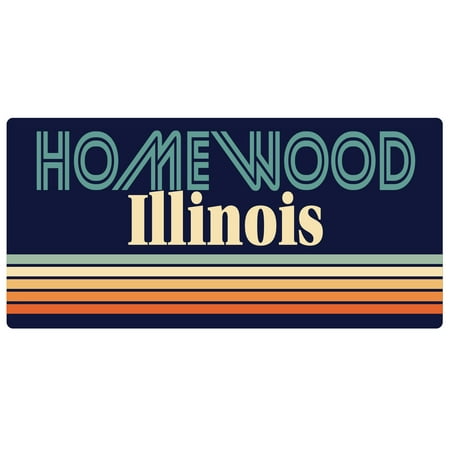 Homewood Illinois 5 x 2.5-Inch Fridge Magnet Retro Design