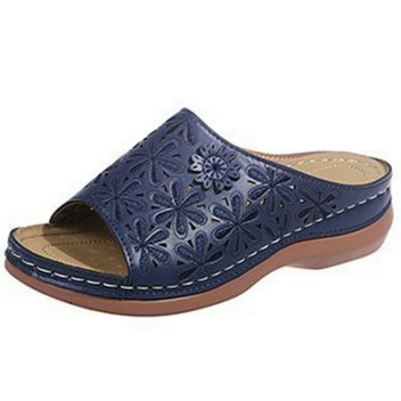 Women s Leather Casual Shoes Posture Correction For Women s Beach Use 41 Dark Blue
